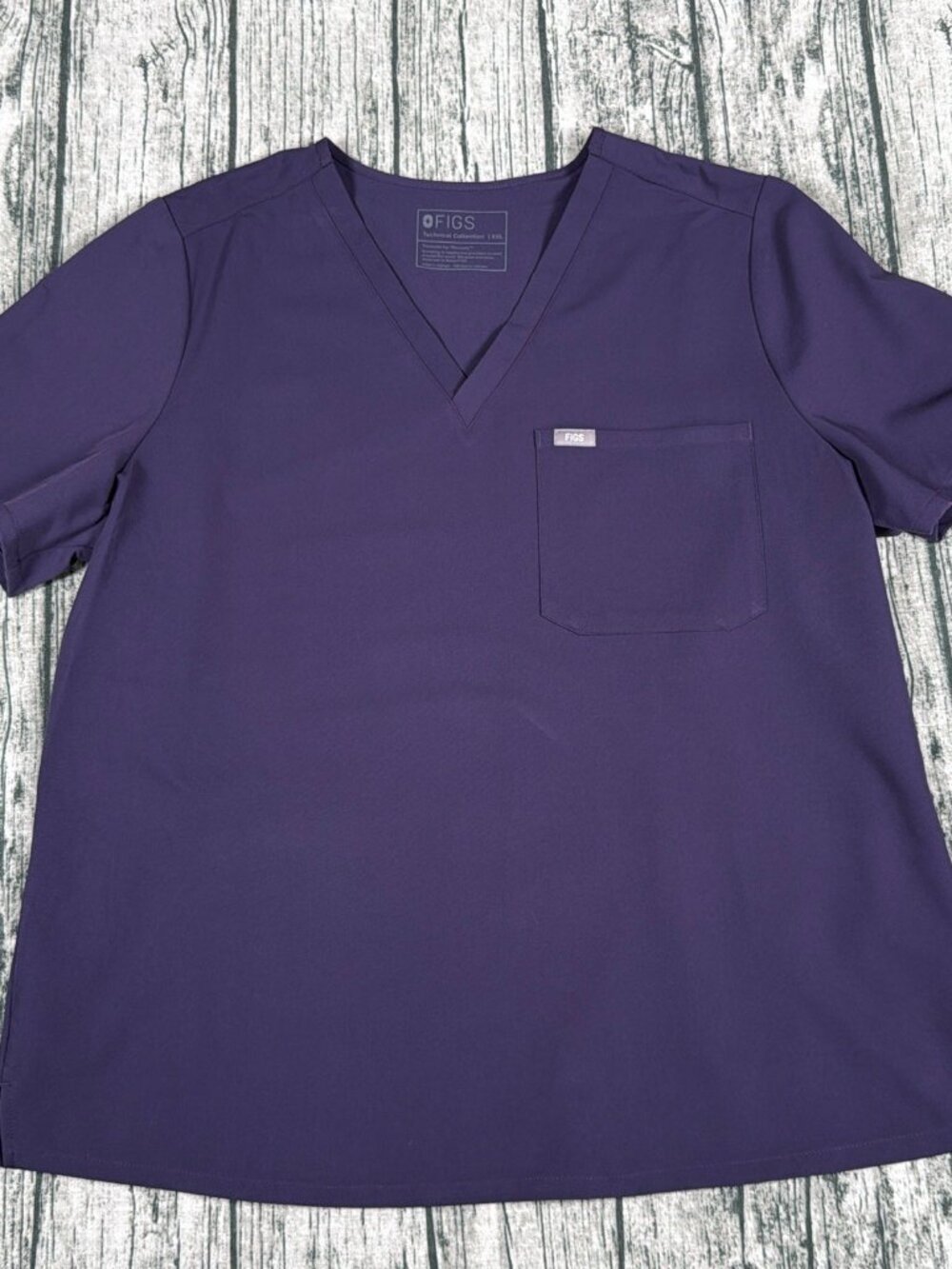 FIGS FW1000 Scrub Top Women's XXL Purple Plum V-Neck PO# 2197